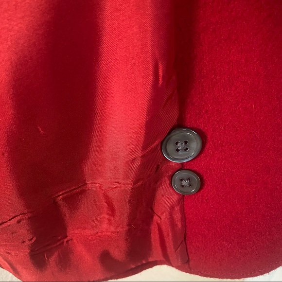 GAP Vintage Red Wool Blazer Jacket/Coat Size Large - Picture 3 of 4